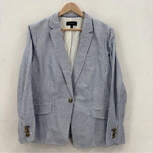 Talbots Navy and White Pinstripe Blazer Size 16